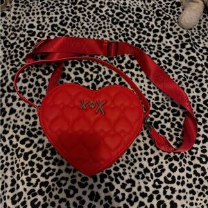 XOXO Vibrant Red Heart Crossbody Bag